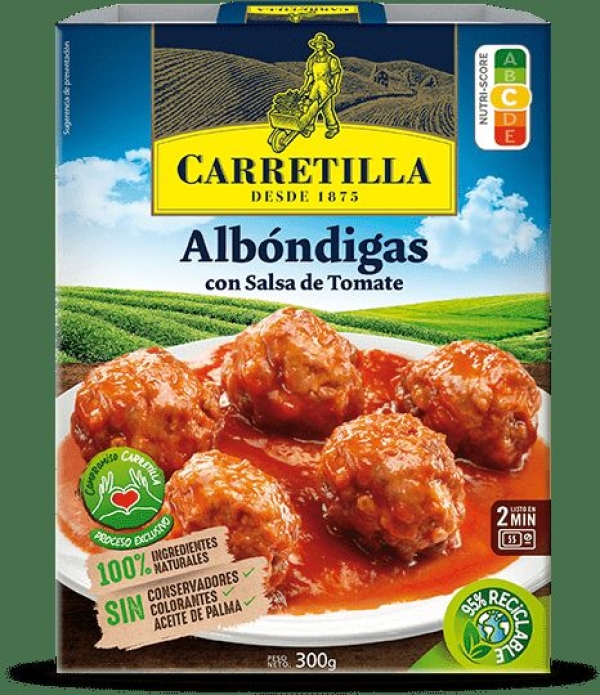 ALBONDIGAS SALSA DE TOMATE CARRETILLA 300 GR.